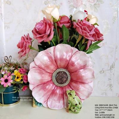 BÌNH THỦ CÔNG HOA ĐÀO HAI MẶT